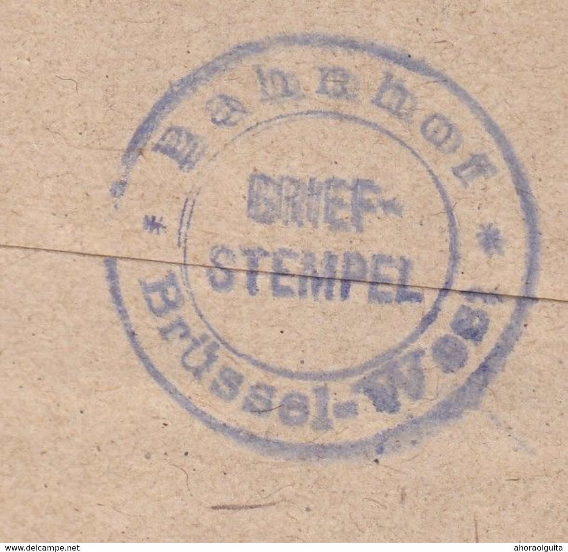 DDDD 631 - BAHNHOF BRUSSEL WEST Briefstempel Sur Enveloppe En Franchise BRUSSEL 2 Nordbhf 1917 - Duits Leger