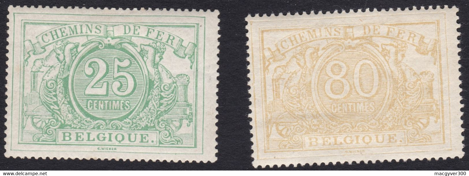 BELGIQUE, 1882, Chemins De Fer ( COB TR10,12 *) - Neufs