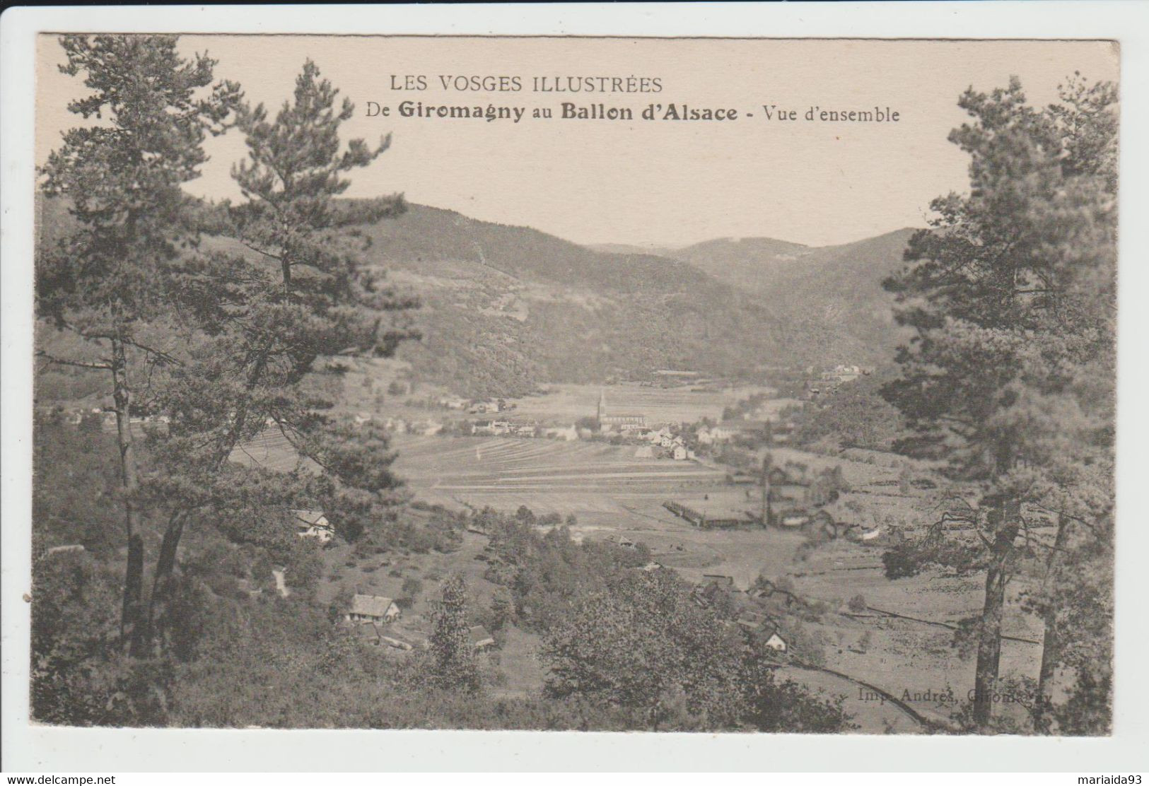 DE GIROMAGNY AU BALLON D'ALSACE - TERRITOIRE DE BELFORT - VUE D'ENSEMBLE - Giromagny