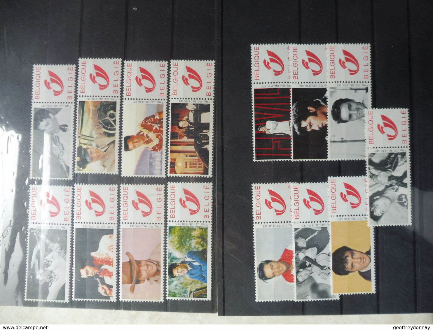 38 Duostamp Belgique Belgie Elvis Presley Et Autres Neuf Mnh ** Validite Permanente Musique Muziek Autres - Altri & Non Classificati