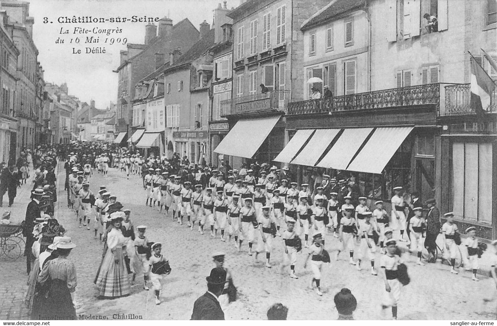 CPA 92 CHAVILLE SUR SEINE / LA FETE CONGRES DU 16 MAI 1910 / LE DEFILE - Châtillon