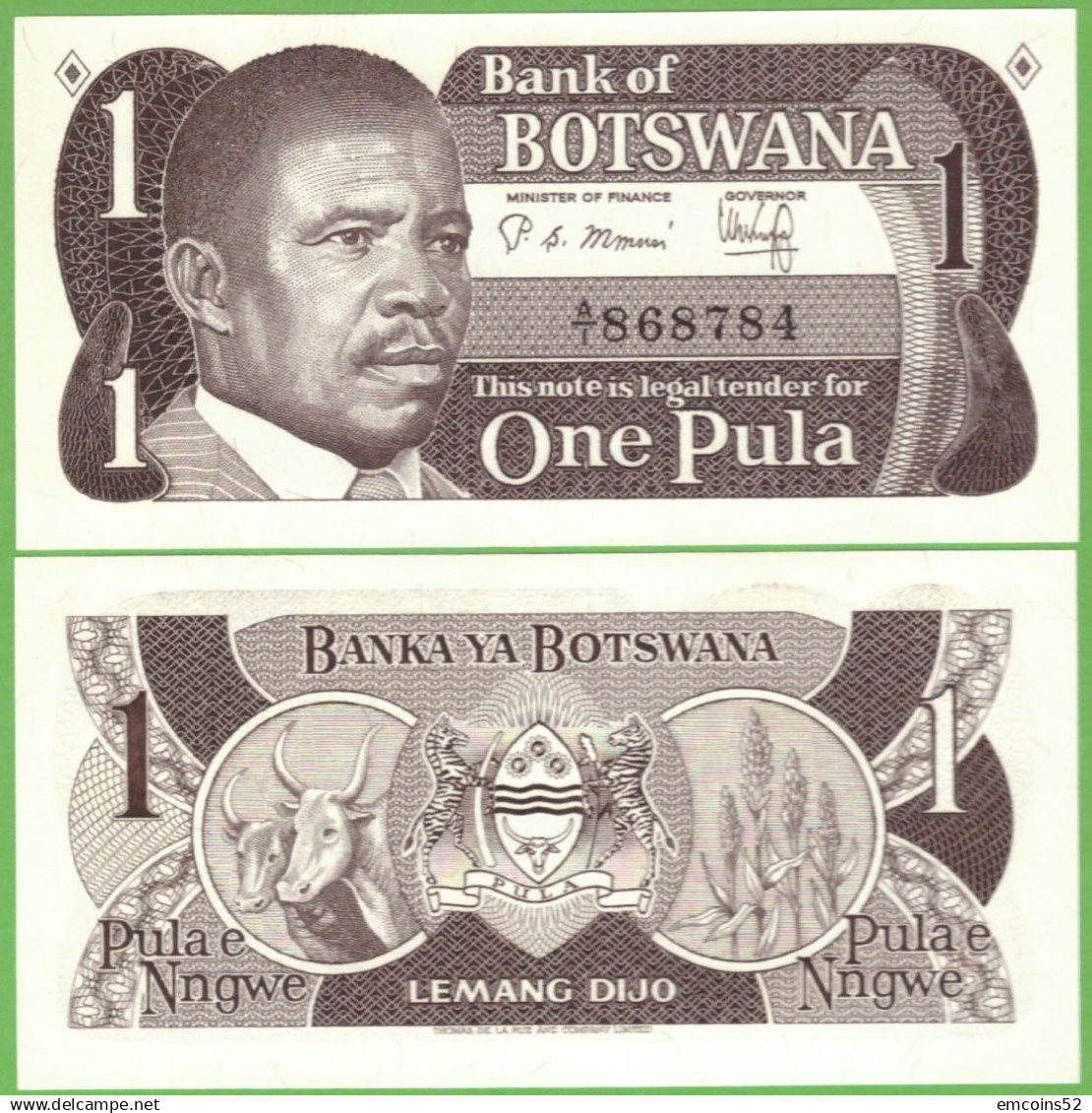 BOTSWANA 1 PULA 1983  P-6 UNC - Botswana