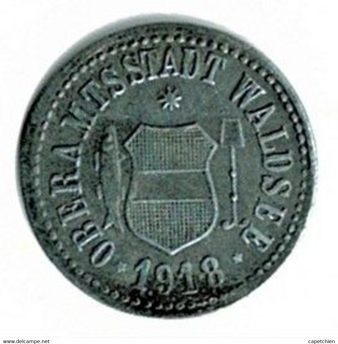 ALLEMAGNE / NOTGELD / OBERAMTSSTADT WALDSEE / 10 PF./ 1918 / ZINC / 20.3 Mm / ETAT TTB + / 568.2 - Sonstige & Ohne Zuordnung