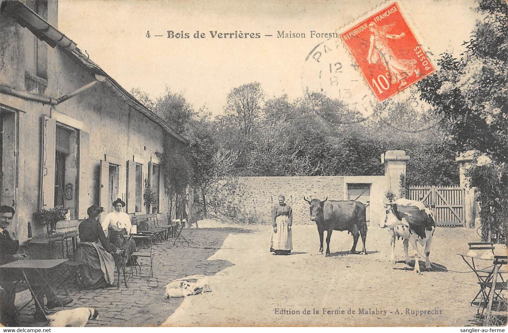 CPA 92 BOIS DE VERRIERES MAISON FORESTIERE / VACHE - Altri & Non Classificati