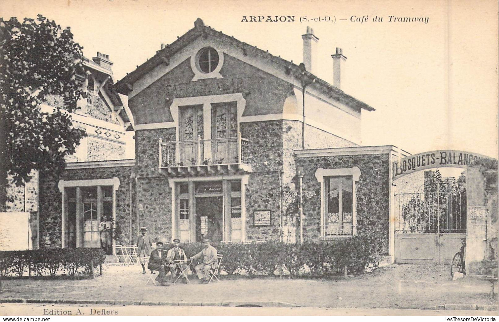 FRANCE - 91 - Arpajon - Café Du Tramway - Carte Postale Ancienne - Arpajon