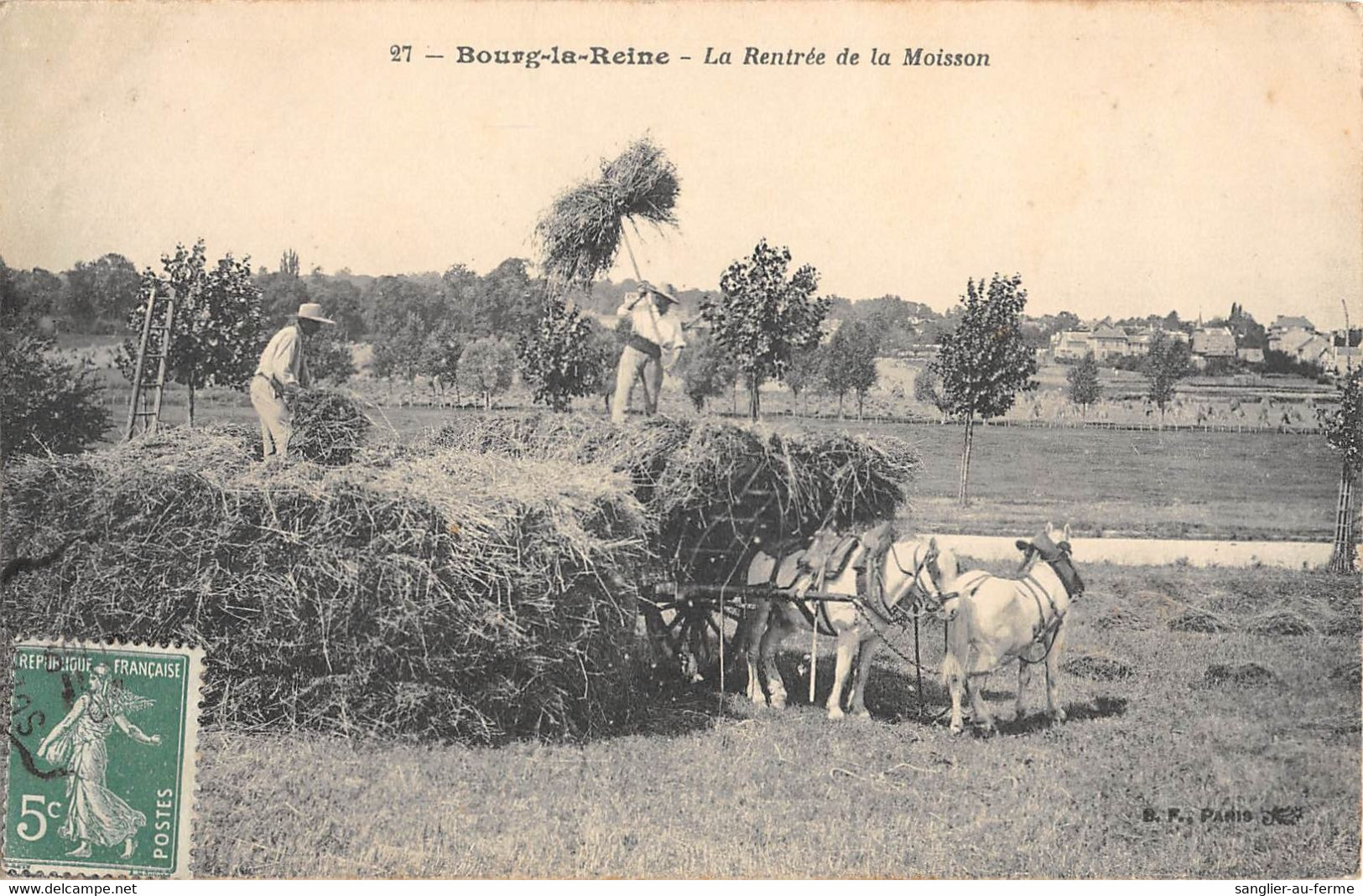 CPA 92 BOURG LA REINE / LA RENTREE DE LA MOISSON / AGRICULTURE / FENAISON - Bourg La Reine