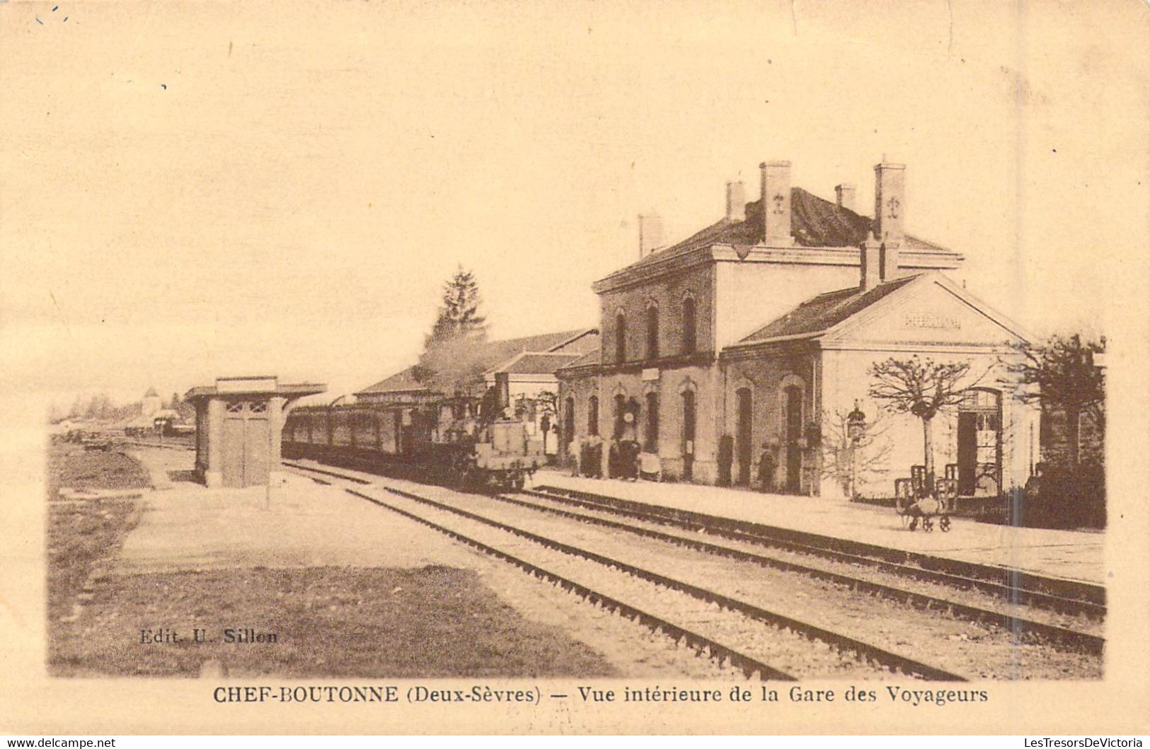 FRANCE - 79 - Chef Boutonne - Vue Intérieure De La Gare Des Voyageurs - Carte Postale Ancienne - Chef Boutonne