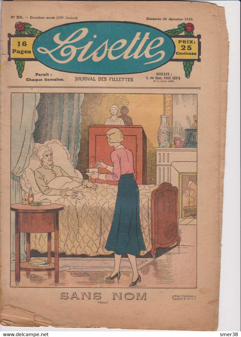 Lisette - 1932 - Douzieme édition - N° 52 25/12/1932 - Lisette