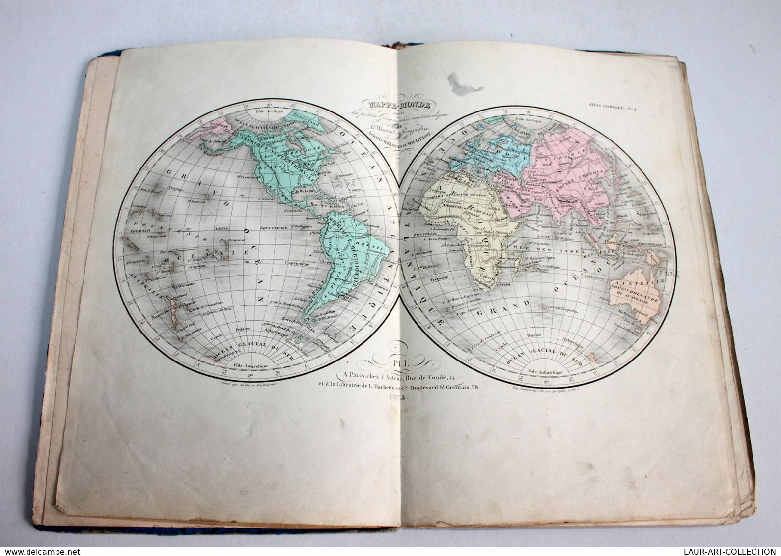 PETIT ATLAS ELEMENTAIRE De MEISSAS, MICHELOT GEOGRAPHIE METHODIQUE 1874 HACHETTE / ANCIEN LIVRE DE COLLECTION (2301.455) - Maps/Atlas