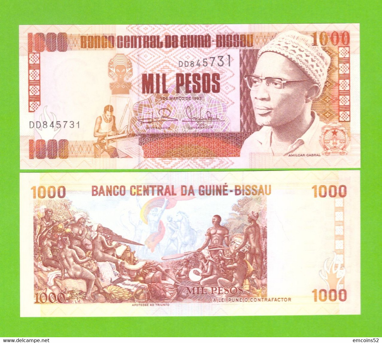 GUINEA BISSAU 1000 PESOS 1993 P-13b UNC - Guinea–Bissau