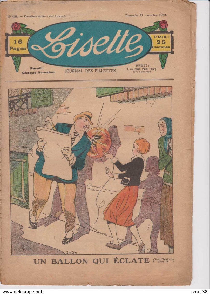 Lisette - 1932 - Douzieme édition - N° 48 -  27/11/1932 - Lisette