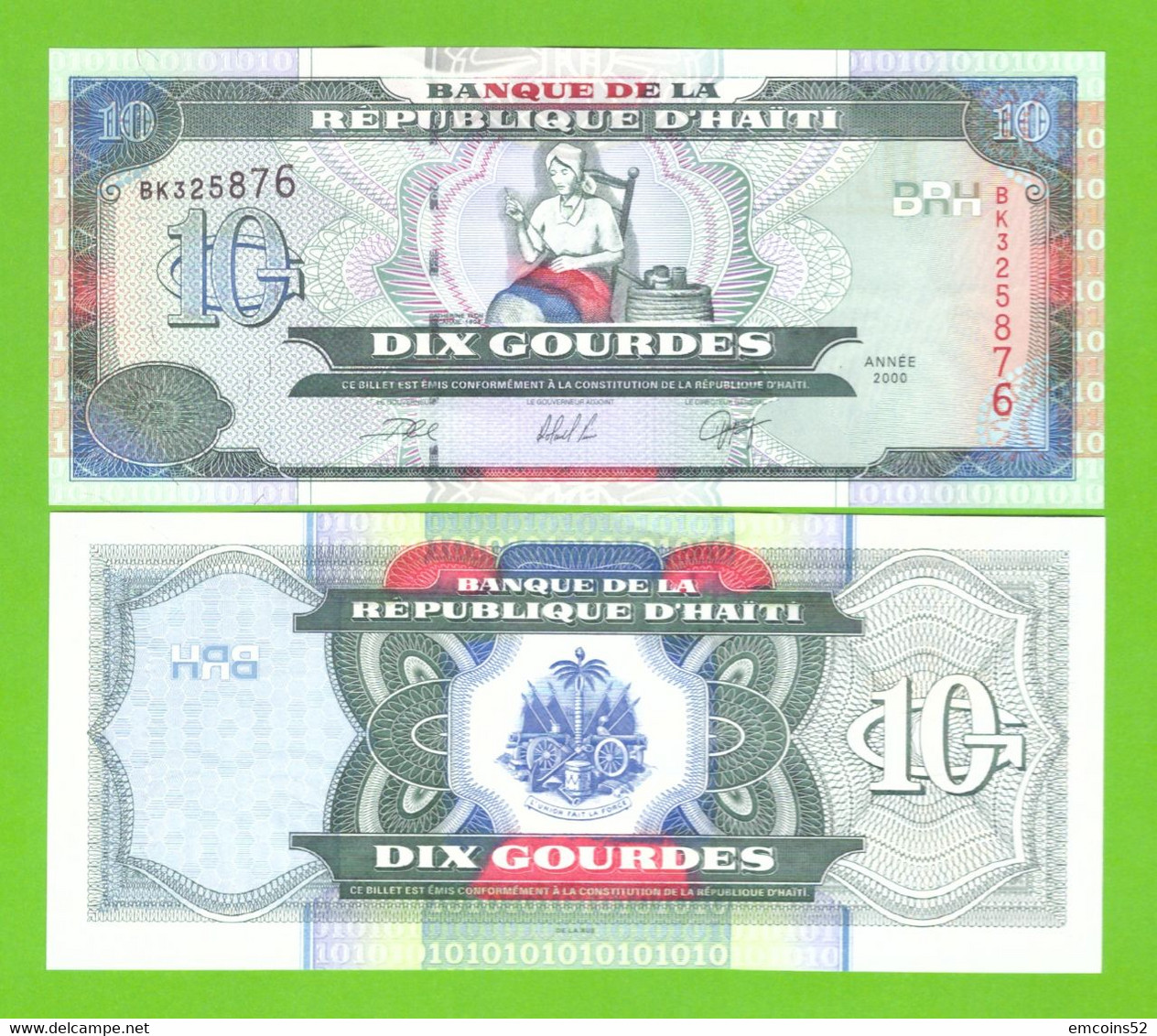 HAITI 10 GOURDES 2000  P-265 UNC - Haïti