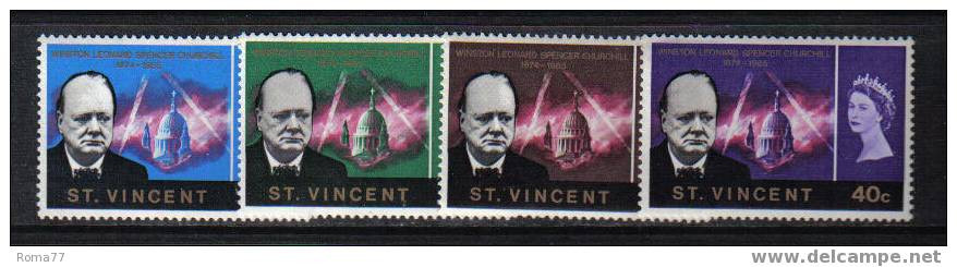 AP46 - ST. VINCENT , Winston Churchill : N. 222/225  Linguella  * - Sir Winston Churchill