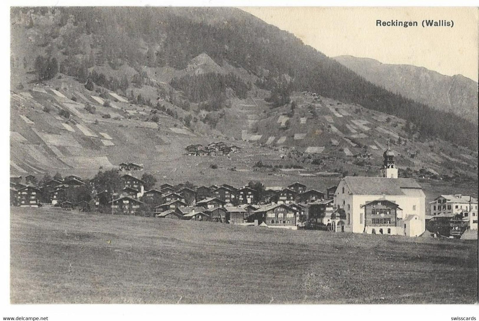 RECKINGEN: Dorfansicht 1915 - Reckingen