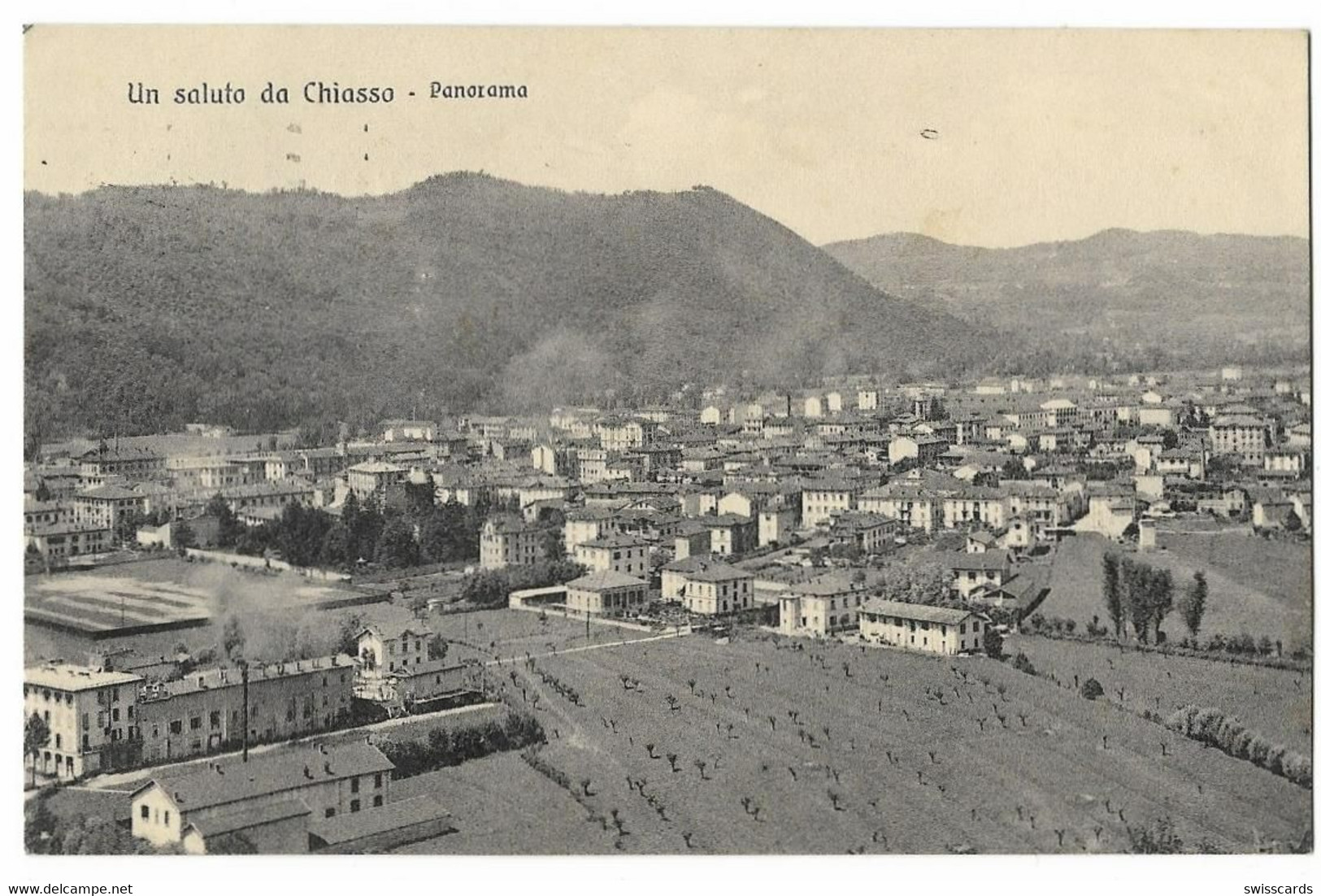 Un Saluto Da CHIASSO: Fabricca E Villagio 1916 - Chiasso