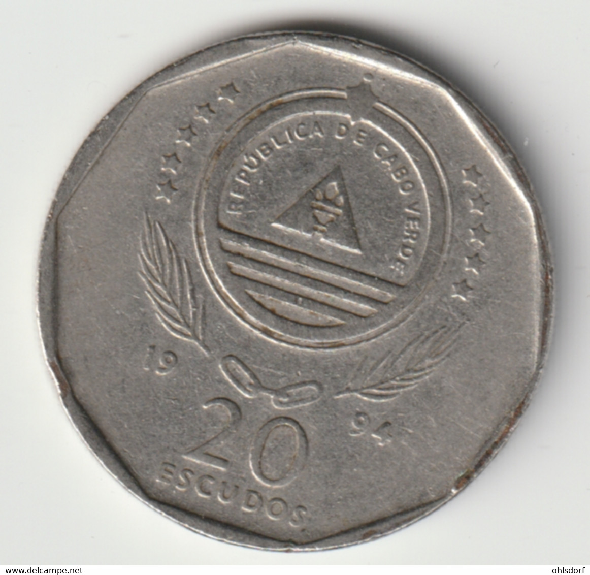 CABO VERDE 1994: 20 Escudos, KM 33 - Cap Verde