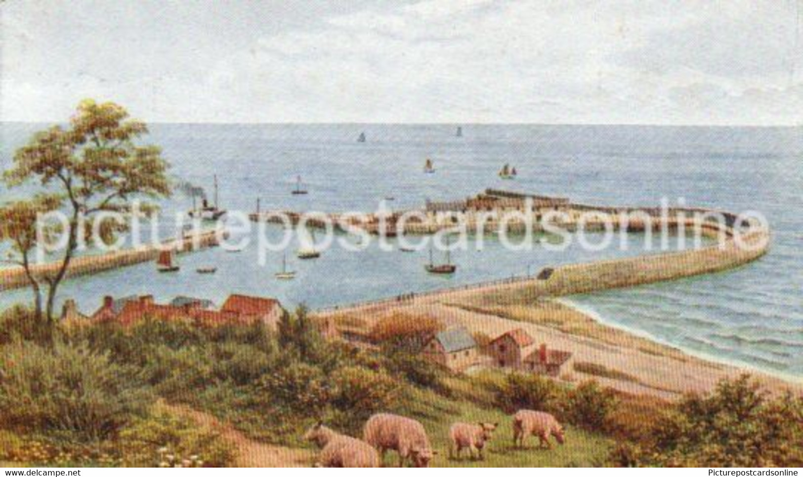 THE COB LYME REGIS OLD ART COLOUR POSTCARD BY A. R. QUINTON NO 3134 DORSET - Quinton, AR