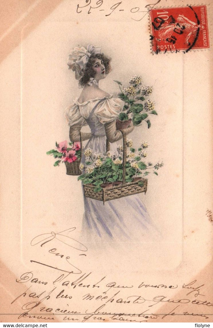 Viennoise - Cpa Illustrateur M M VIENNE N°276 - Femme Et Panier De Fleurs - Vienne