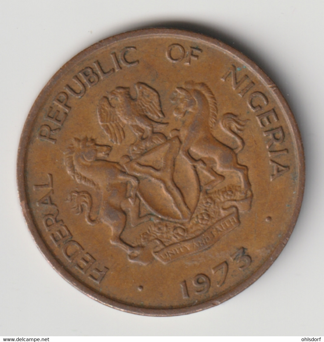 NIGERIA 1973: 1 Kobo, KM 8.1 - Nigeria