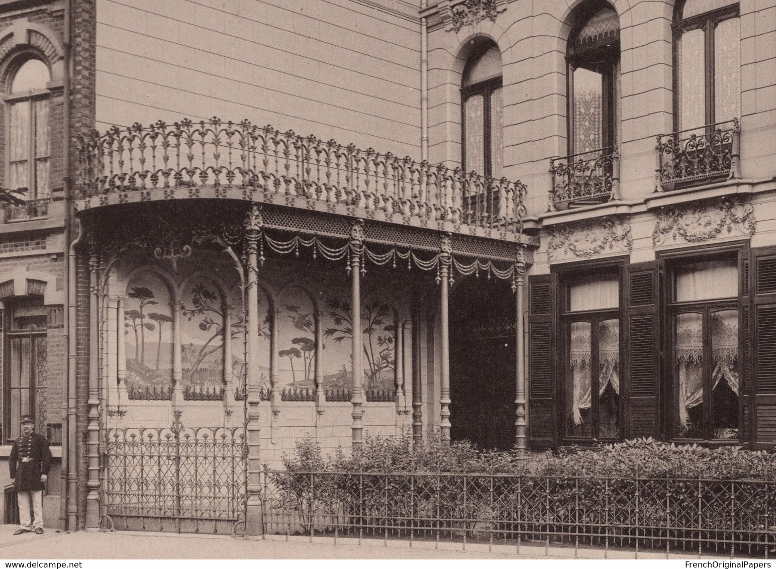 Maison Architecte Vandenberg à Lille - Rare Photographie En Phototypie 30x40cm Architecture Art Nouveau GFE1-38 - Architecture