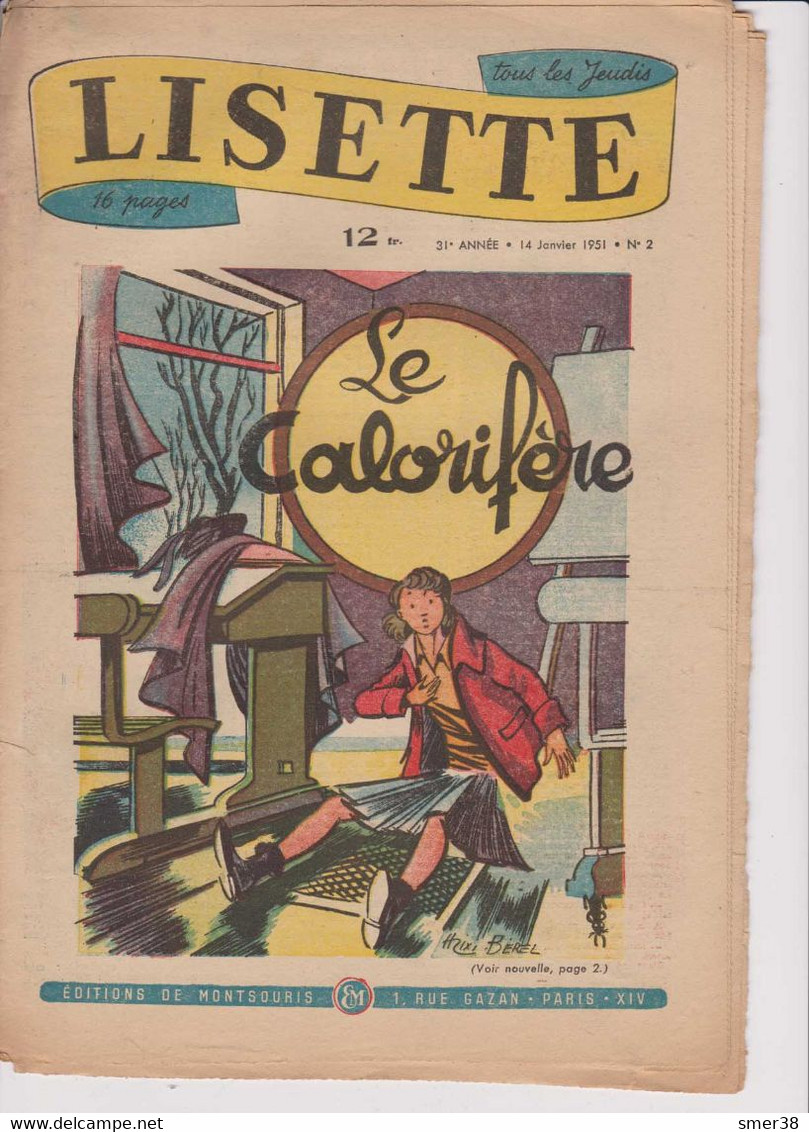 Lisette - 1951 - 31eme Année  - N° 2 -   14/01/1951 - Lisette