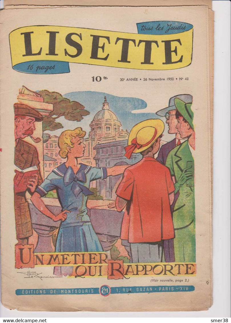 Lisette - 1950 - 30eme Année  - N° 48  -   26/11/1950 - Lisette