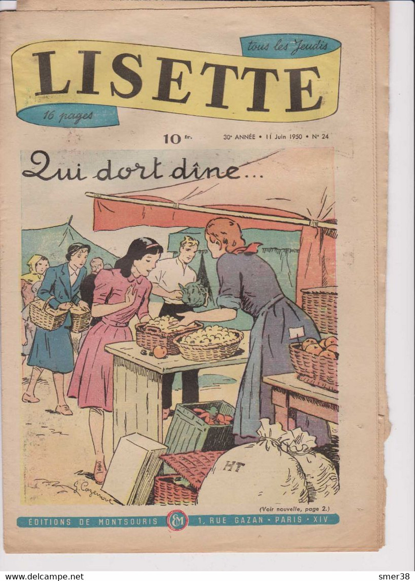 Lisette - 1950 - 30eme Année  - N° 24 -   11/06/1950 - Lisette