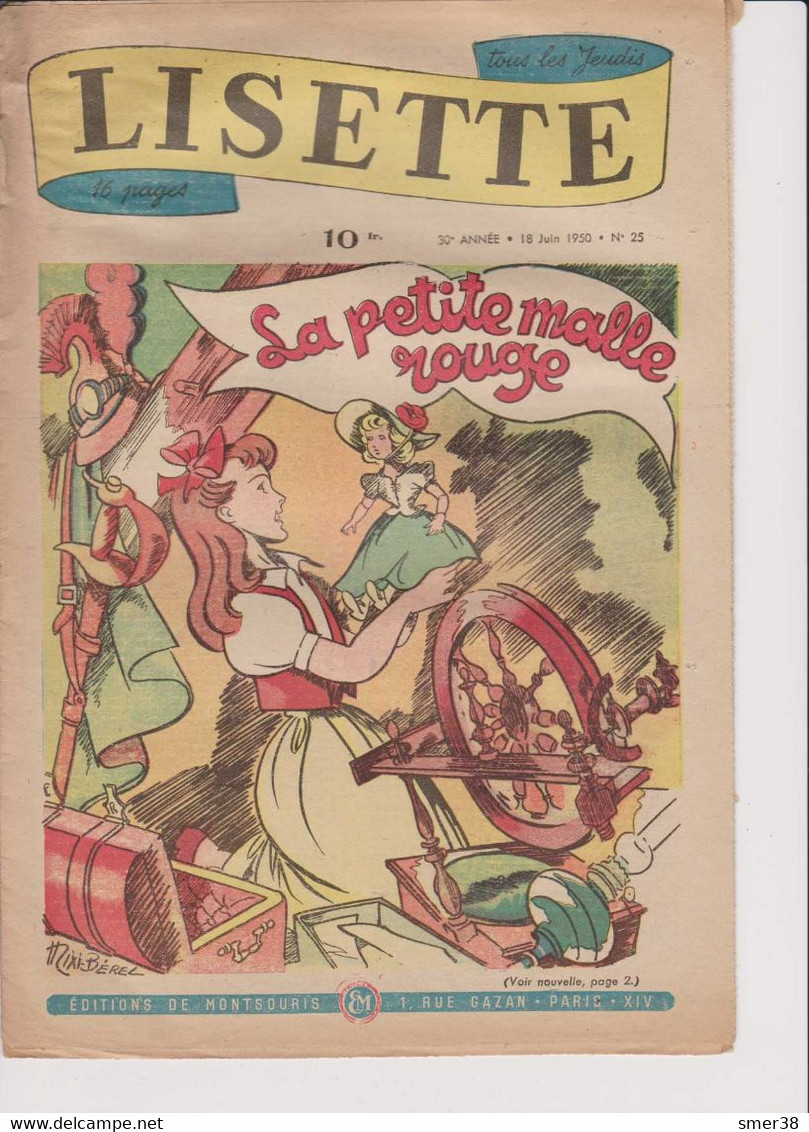 Lisette - 1950 - 30eme Année  - N° 25 -  18/06/1950 - Lisette