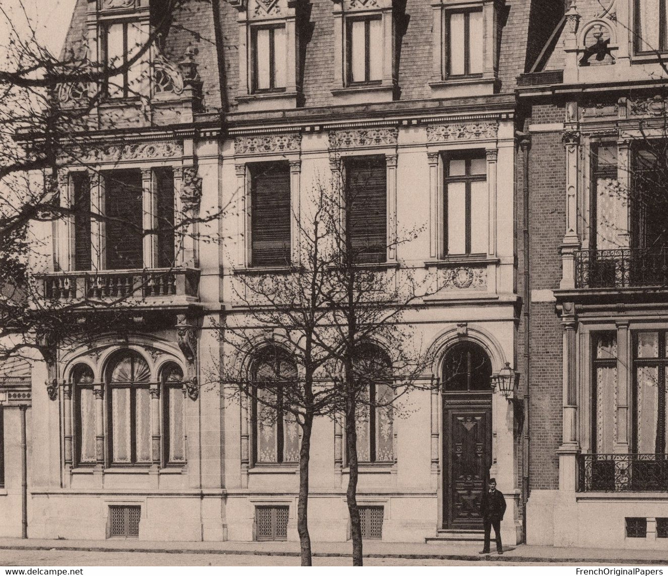 Maisons à Roubaix - Rare Photographie En Phototypie 30x40cm Architecture Architecte Thibeau Maison D'Alfred GFE1-39 - Arquitectura