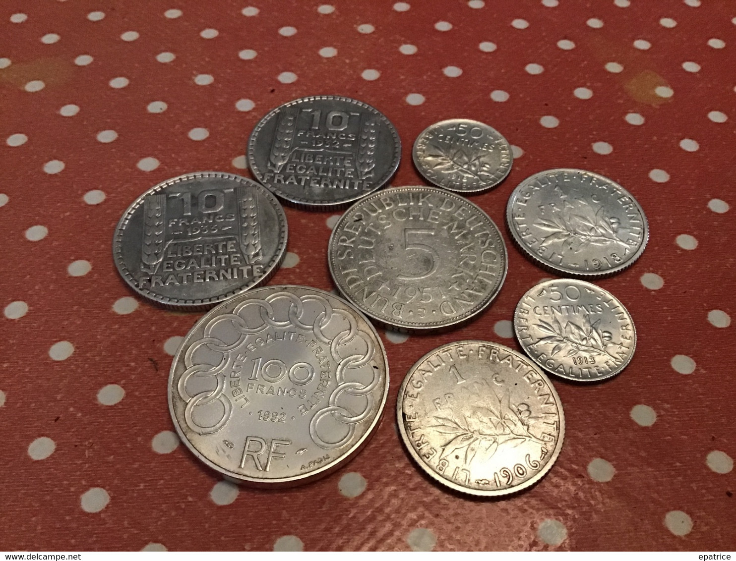 LOT DE 8 PIÈCES ARGENT Voir Le Scan Pour L’état - Lots & Kiloware - Coins