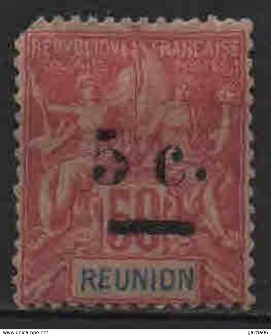 Réunion- 1901 - Tb Antérieur Surch  - N° 52 - Neufs * - MLH - Neufs