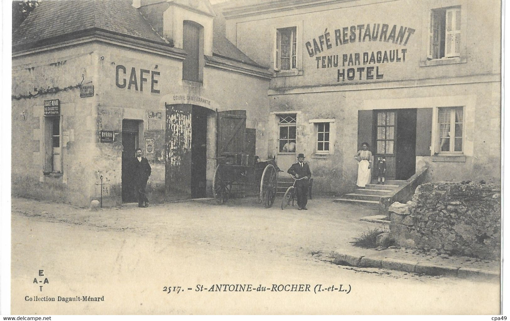 37    ST - ANTOINE - DU - ROCHER   CAFE  RESTAURANT  TENU  PAR  DAGAULT - Autres & Non Classés