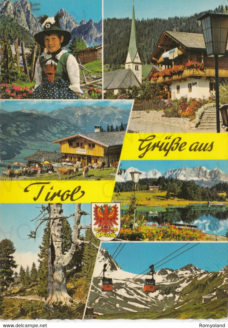 CARTOLINA  TIROLO,AUSTRIA-GRUSSE AUS TIROL-SCHONES TIROL-VIAGGIATA 1980 - Igls