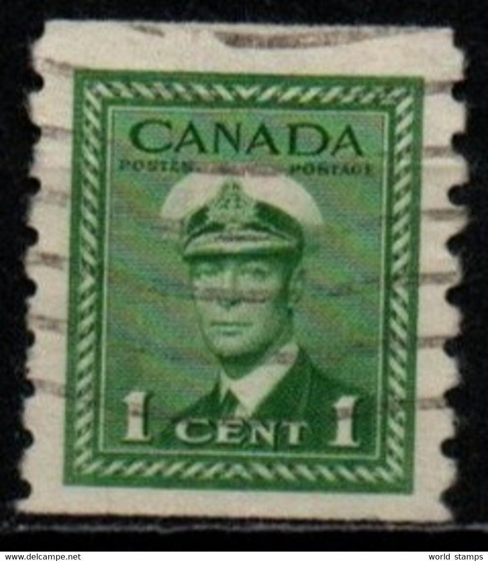 CANADA 1943-8 O DENT 8 VERT. - Usati