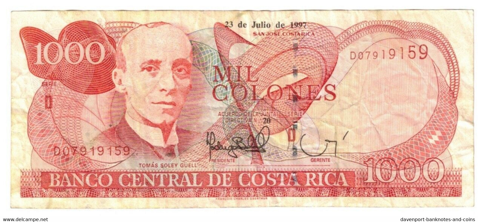 Costa Rica 1000 Colones 1997 VF - Costa Rica