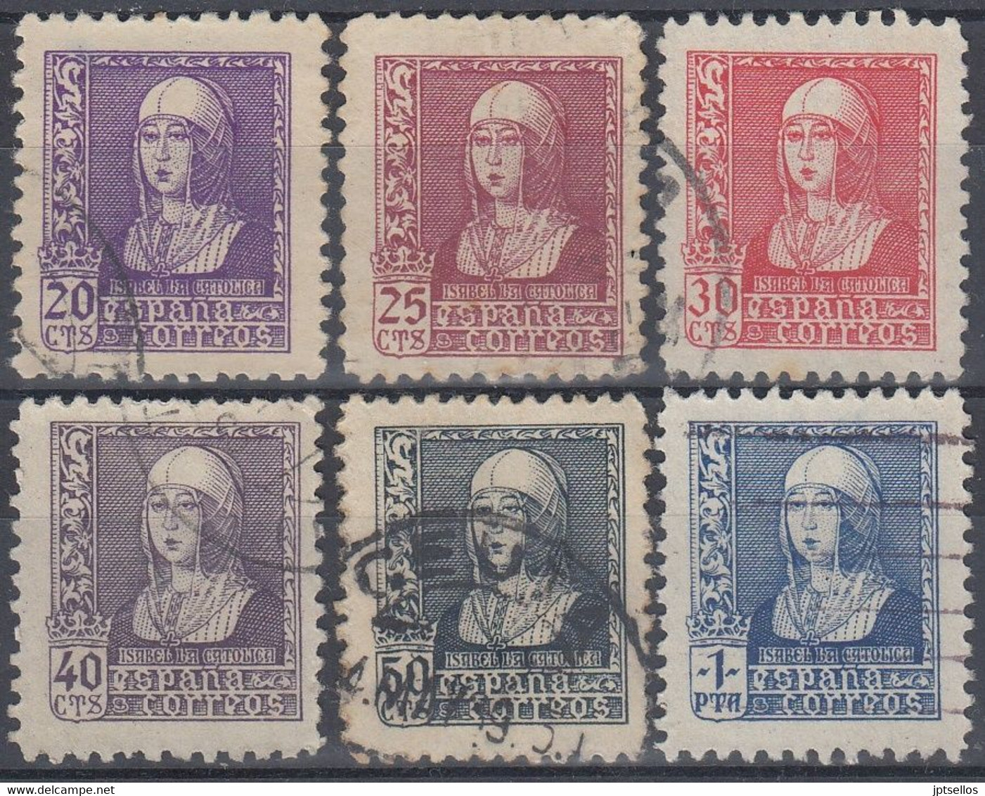 ESPAÑA 1938-1939 Nº 855/860 USADO (REF. 01) - Used Stamps