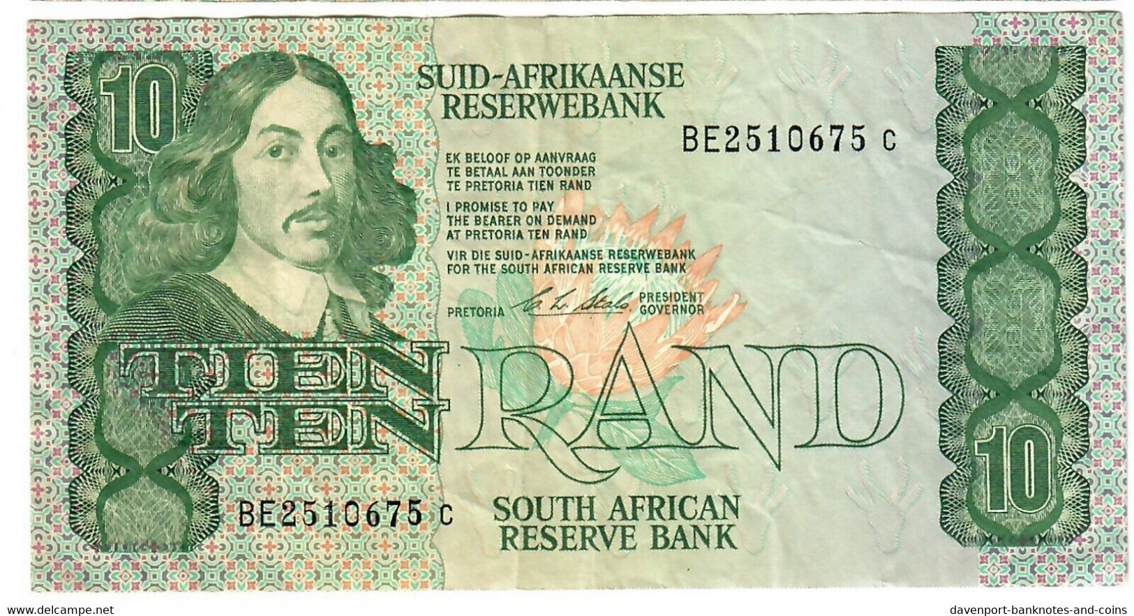 South Africa 10 Rand 1990 VF "Stals" - Afrique Du Sud