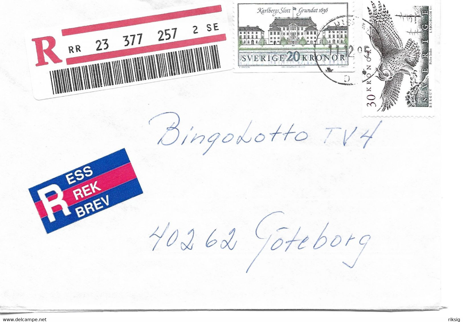 Sweden - Registered Cover. Used 1995. H-1949 - Storia Postale