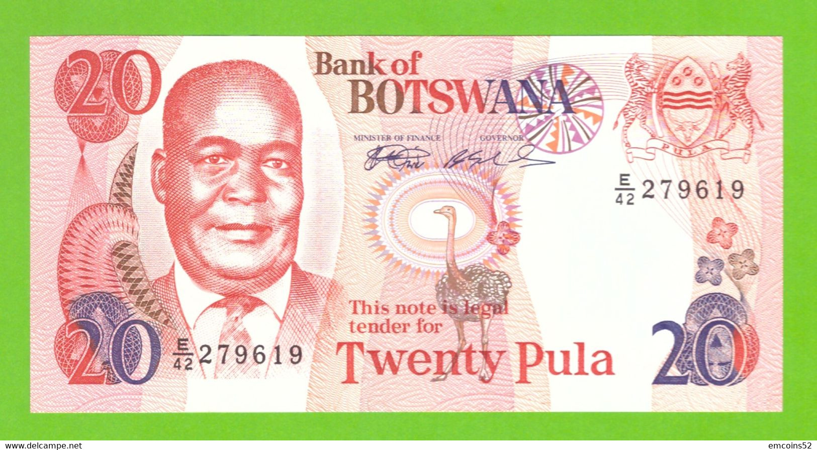 BOTSWANA 20 PULA 1999 P-21a UNC - Botswana