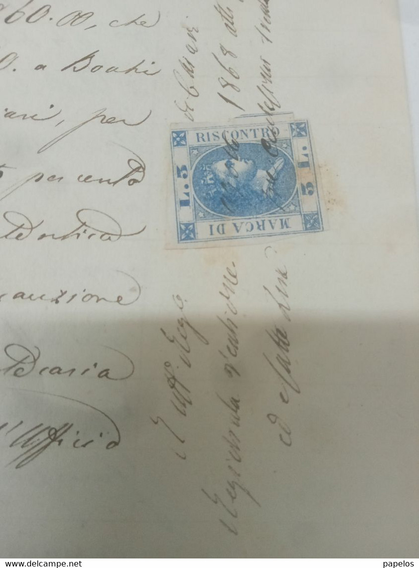 1868 CHIARI BRESCIA - Revenue Stamps