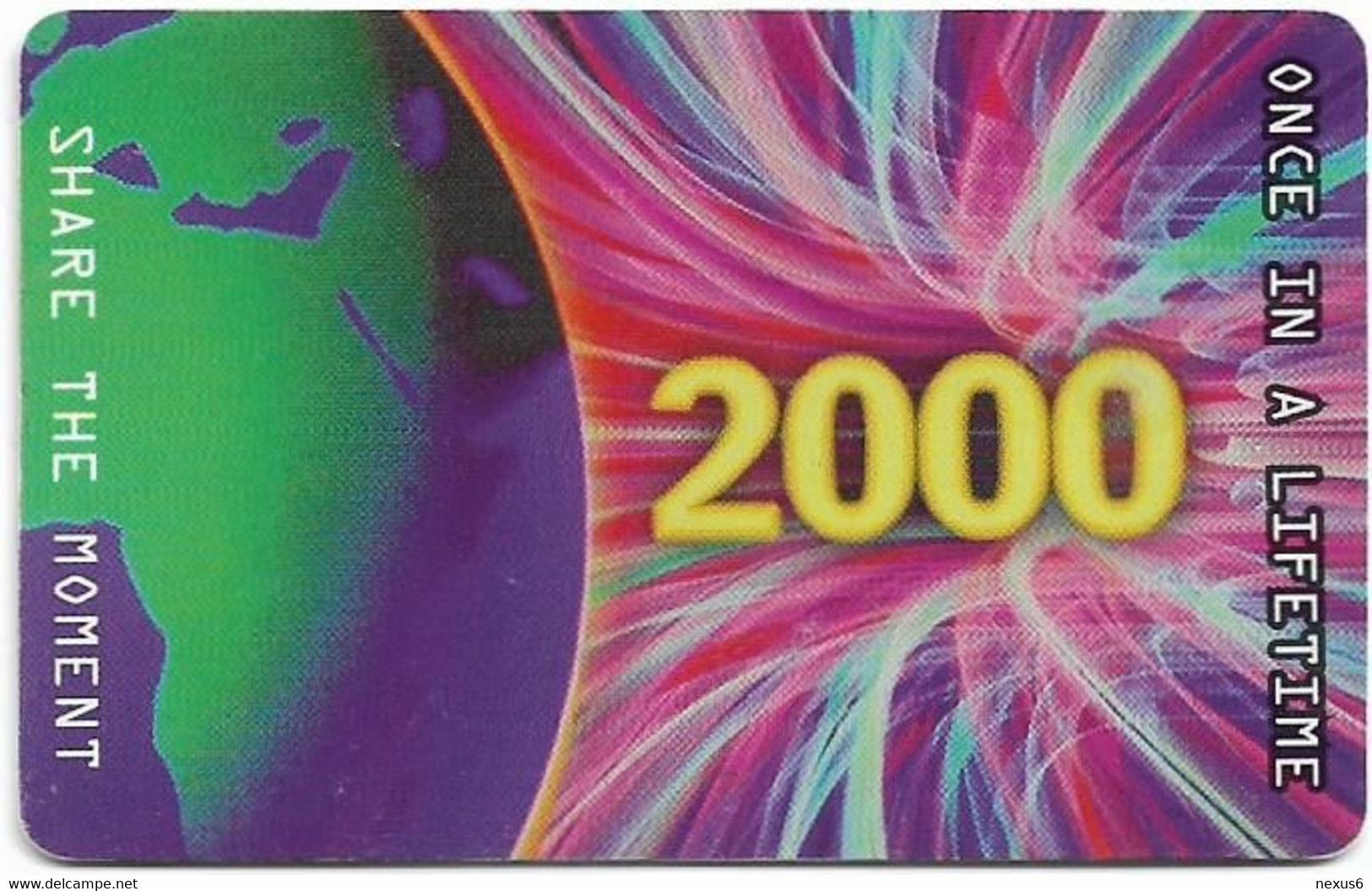 Namibia - Telecom Namibia - Millennium 2000 - Once In A Lifetime, Solaic, 1999, 10$, Used - Namibië