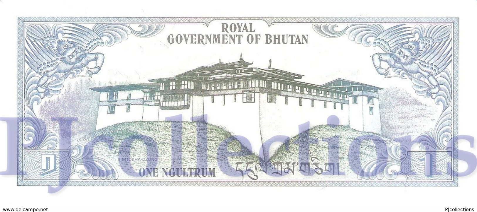 BHUTAN 1 NGULTRUM 1981 PICK 5 PREFIX A/1 UNC - Bhoutan
