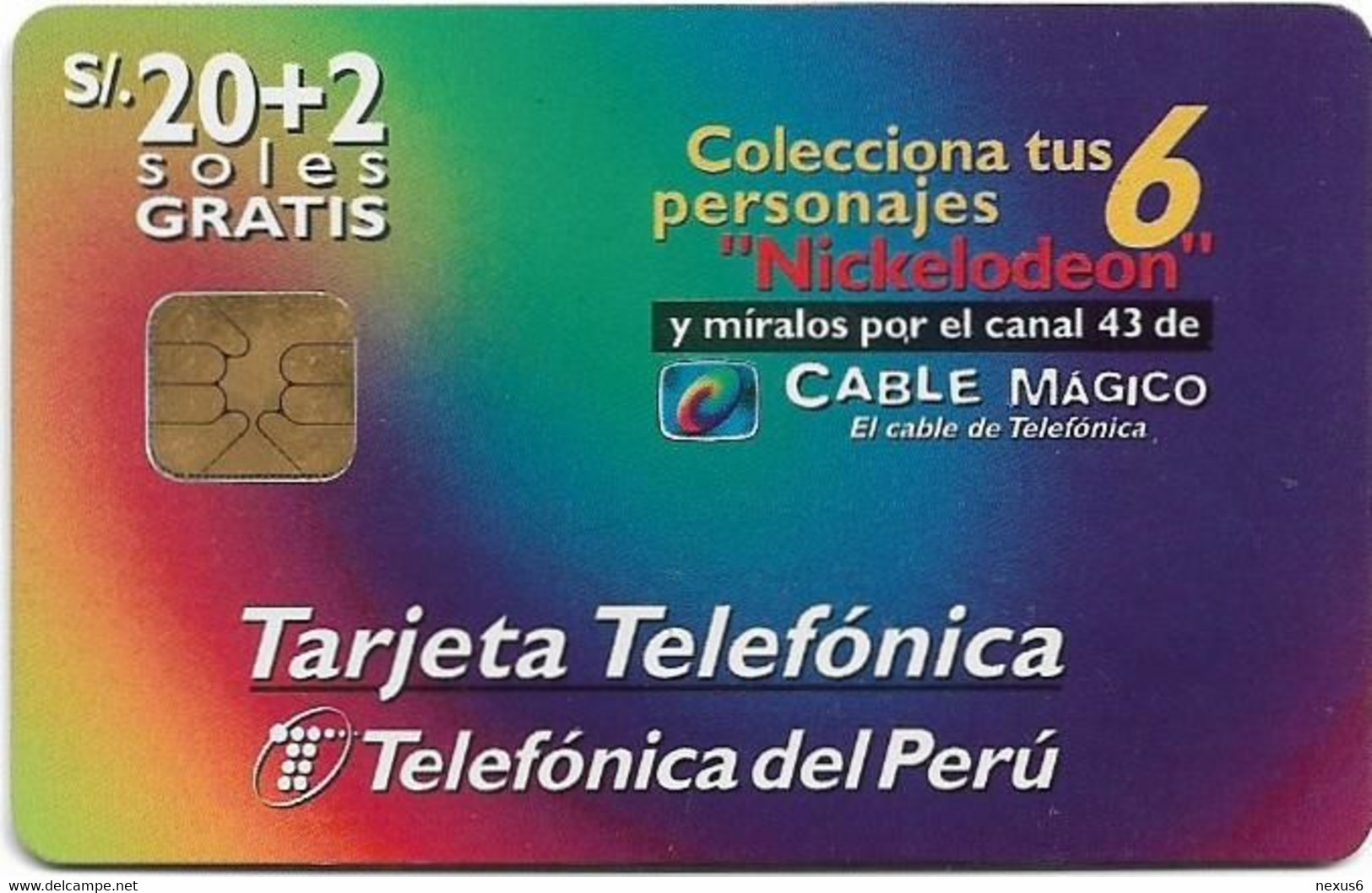 Peru - Telefónica - Nickelodeon, Cable Mágico, Monstruos!!, 20+2 S., 09.1997, Used - Perú