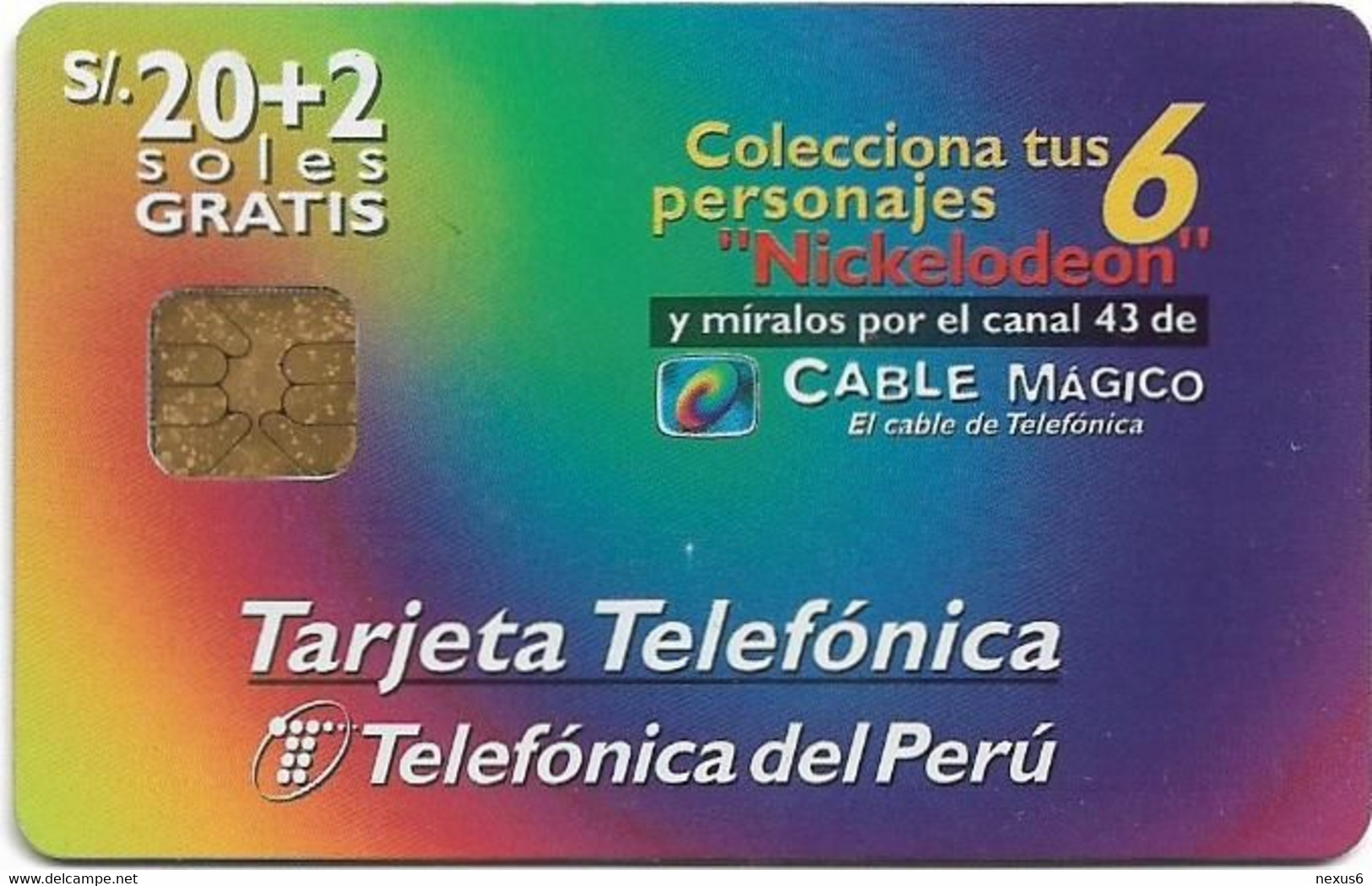 Peru - Telefónica - Nickelodeon, Cable Mágico, Rugrats (Tommy), 20+2 S., 09.1997, Used - Perù