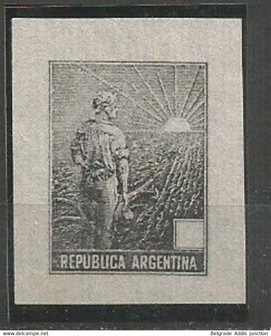 Argentina 1911 Essai Prueba PROOF In Black On Thin Paper Without Value Printed In The Tablet MNG - Ungebraucht
