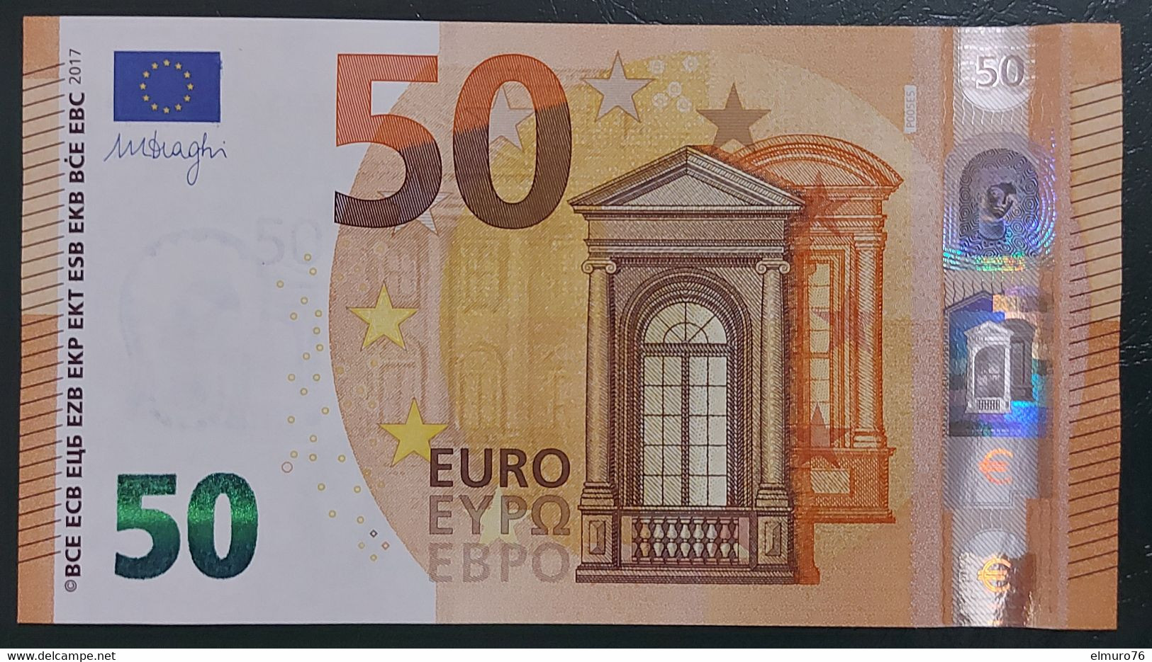 50 EURO P005E3  Netherlands DRAGHI Serie PB Perfect UNC - 50 Euro