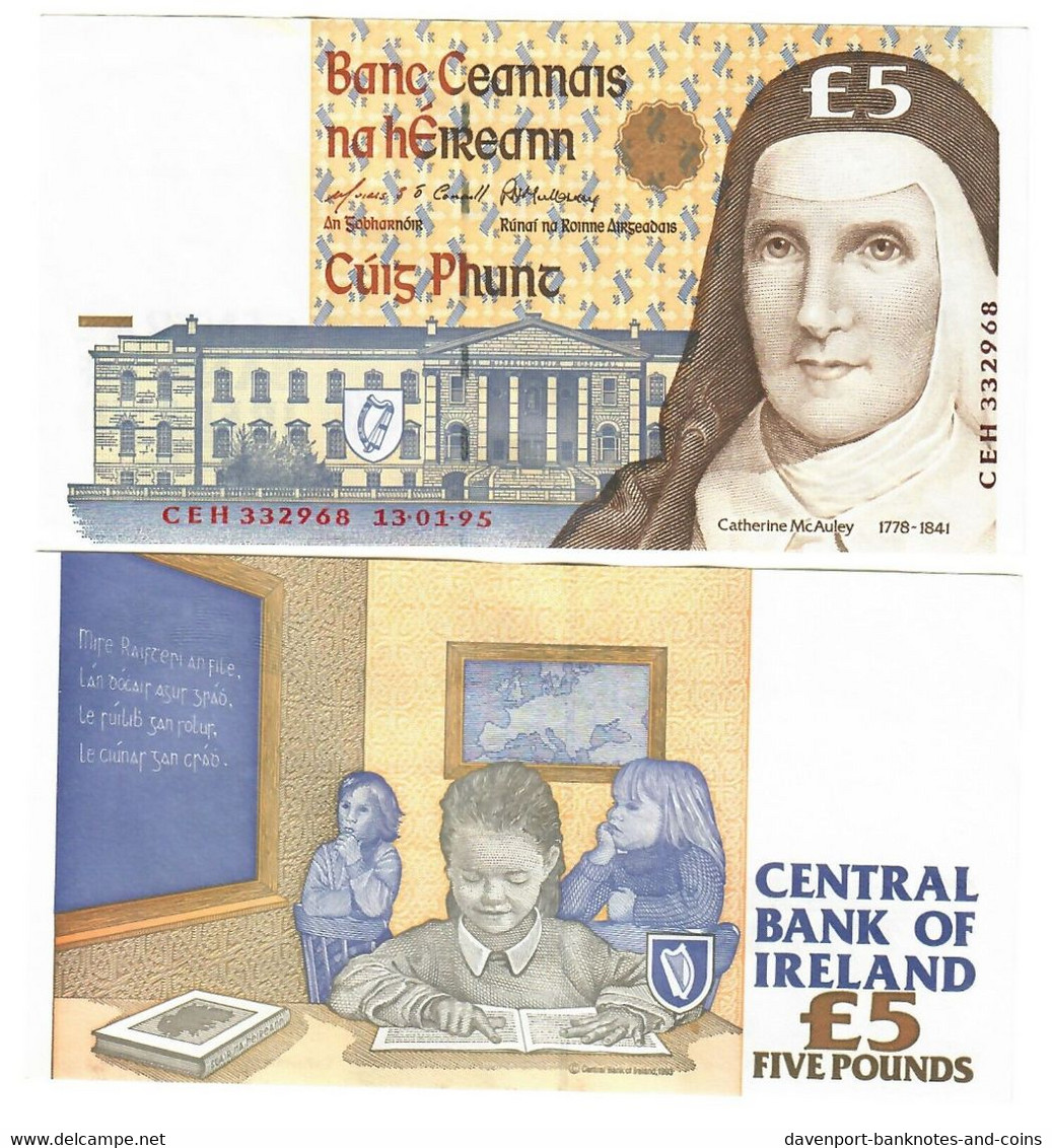 Ireland 5 Pounds 1995 EF/aUNC - Ierland