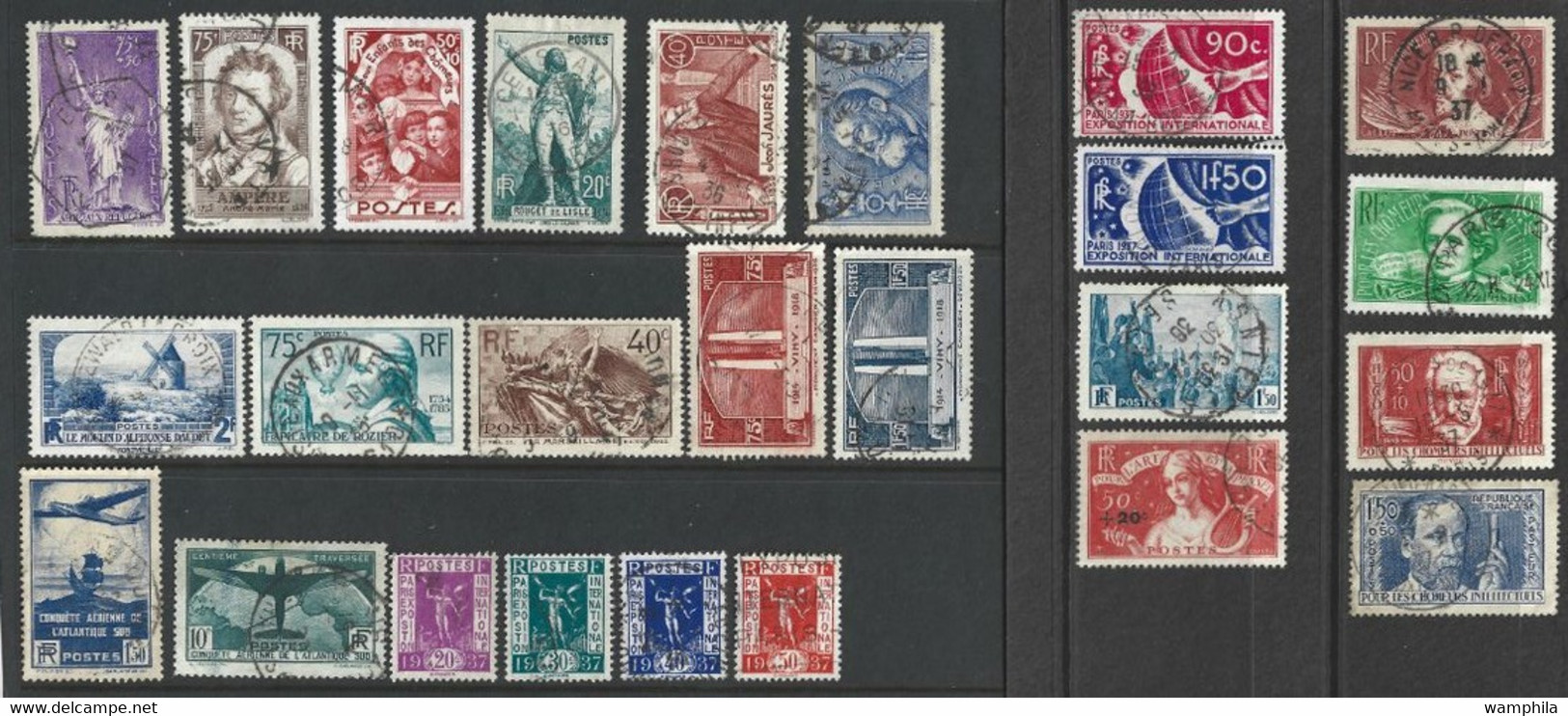 Année 1936 Complète Oblitérée, 25 Timbres, Cote 250€ - ....-1939