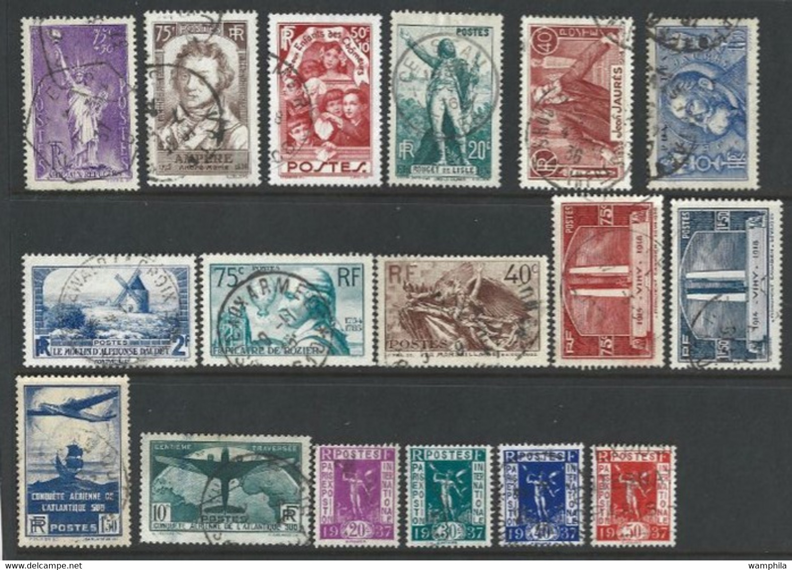 Année 1936 Complète Oblitérée, 25 Timbres, Cote 250€ - ....-1939