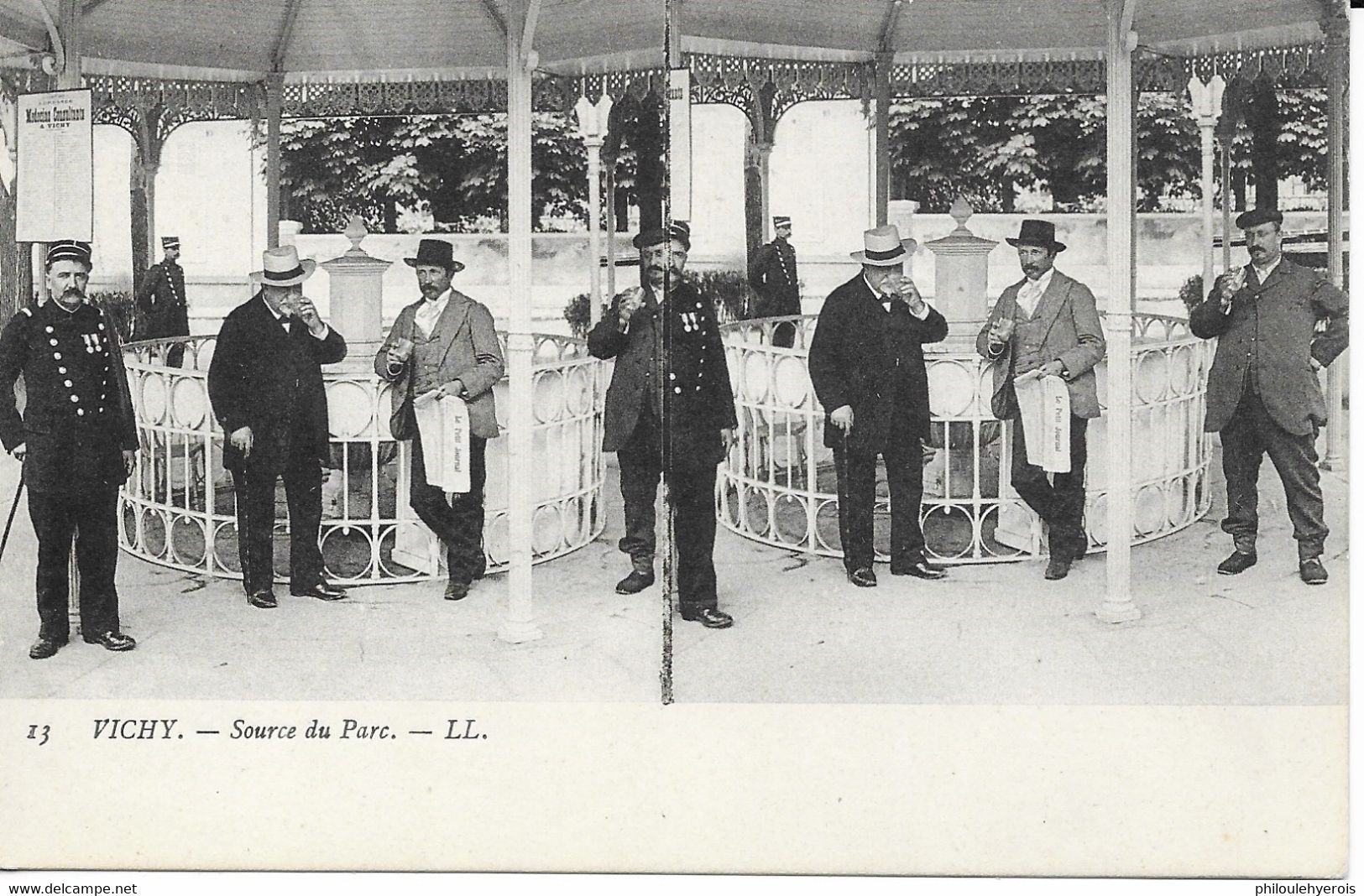 CPA VICHY 03 Vues Stéréoscopiques : Source Du Parc - Stereoscopische Kaarten